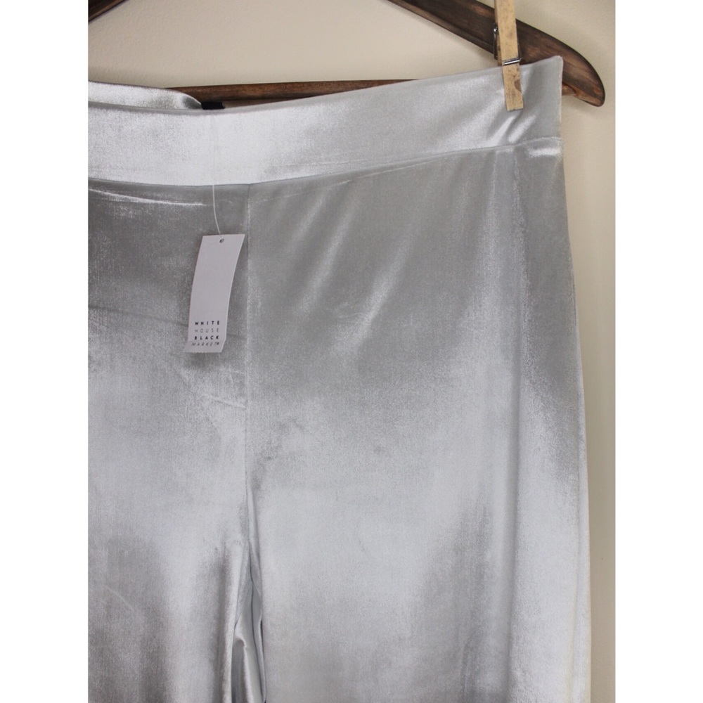 WHBM Liquid Velvet Lunar Wide Leg Shimmer Pants M - Picture 5 of 8